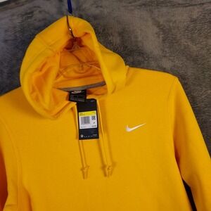 NWT Nike Men's Small Yellow Pull Over Hoodie Cotton Poly Style # 826433